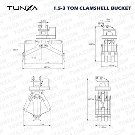 1.5-3 Ton Clamshell Bucket | For Precision Grabbing & Sorting