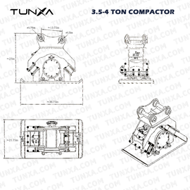 3.5-4 Ton Compactor | Excavator Vibratory Rammer