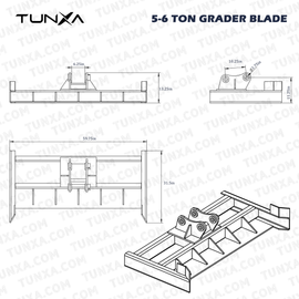 5-6 Ton Excavator Grader Blade | For Leveling & Backfilling