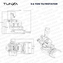 Load image into Gallery viewer, 5-6 Ton Excavator Tiltrotator | 360° Rotation &amp; 45° Tilt for Ultimate Precision