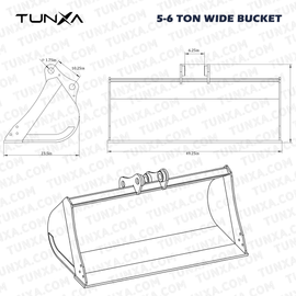 5-6 Ton Wide Excavator Bucket | High Capacity Bucket for Material Handling
