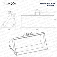 Load image into Gallery viewer, [BK100-w]-Wide Bucket for 10,000-15,000 lb Excavators