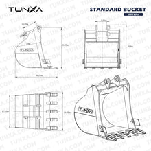 Load image into Gallery viewer, Standard Bucket for 18,000-20,000 lb Excavators