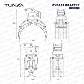 Bypass Grapple for 7,000-9,000 lb Excavators