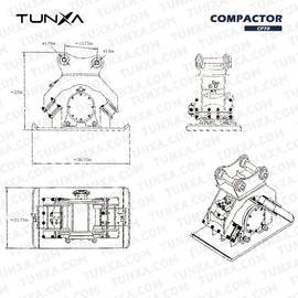 Compactor for 7,000-9,000 lb Excavators