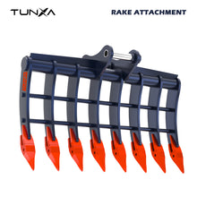 Load image into Gallery viewer, Rake Attachment for 10,000-15,000 lb Excavators