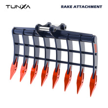 Load image into Gallery viewer, Rake Attachment for 7,000-9,000 lb Excavators