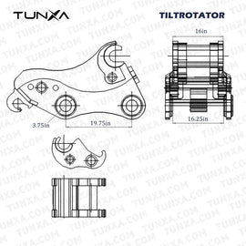 Hydraulic Quick Coupler for 10,000-15,000 lb Excavators